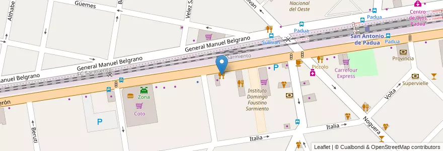Mapa de ubicacion de Renatta en Arjantin, Buenos Aires, Partido De Merlo, San Antonio De Padua.