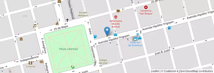 Mapa de ubicacion de Renatto en Argentinien, Santa Fe, Departamento Castellanos, Municipio De Sunchales.