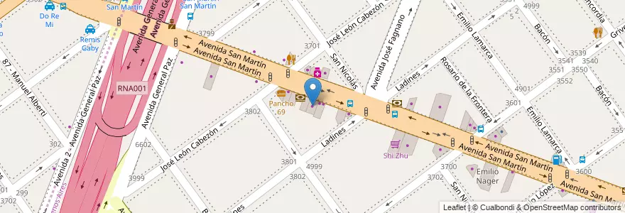 Mapa de ubicacion de Renault Minuto, Villa Devoto en Argentinien, Provinz Buenos Aires, Comuna 11.