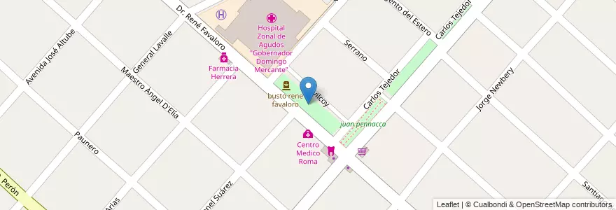 Mapa de ubicacion de Rene favaloro en Argentina, Buenos Aires, Partido De José C. Paz.