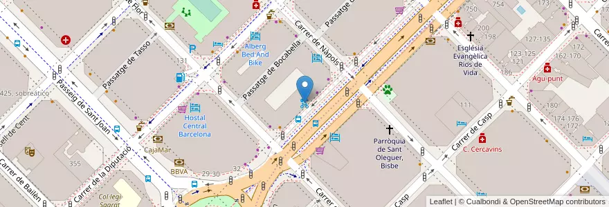 Mapa de ubicacion de Rent a Bike BCN - Shop Tetuan en スペイン, カタルーニャ州, Barcelona, バルサルネス, Barcelona.