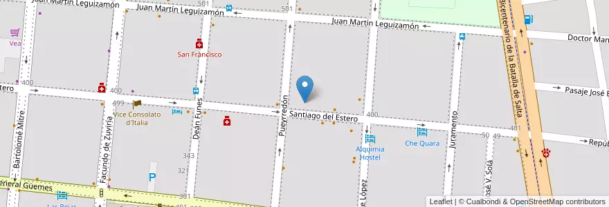 Mapa de ubicacion de Renta Car Salta en Аргентина, Сальта, Capital, Municipio De Salta, Salta.