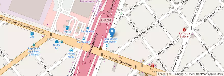 Mapa de ubicacion de Rent&Go, Villa Devoto en 아르헨티나, 부에노스아이레스주, Comuna 11.