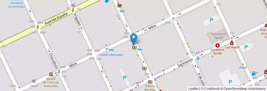 Mapa de ubicacion de Renzo Junior's en 阿根廷, 布宜诺斯艾利斯省, Partido De Tandil, Tandil.