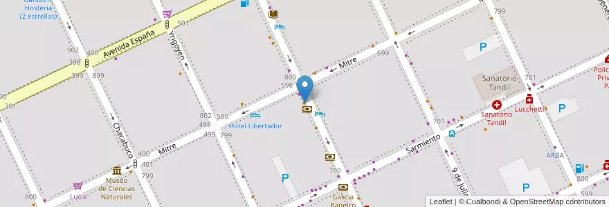 Mapa de ubicacion de Renzo Junior's en Argentina, Buenos Aires, Partido De Tandil, Tandil.