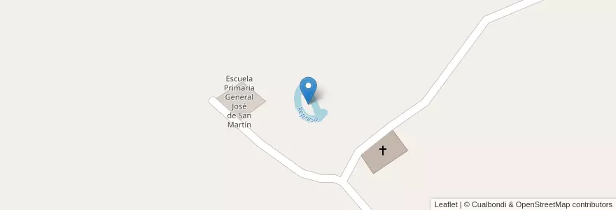 Mapa de ubicacion de Represa en アルゼンチン, コルドバ州, Departamento Pocho, Pedanía Represa.