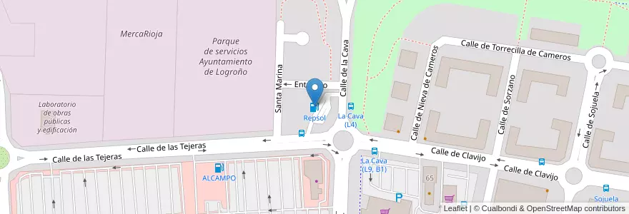 Mapa de ubicacion de Repsol en Sepanyol, La Rioja, La Rioja, Logroño.