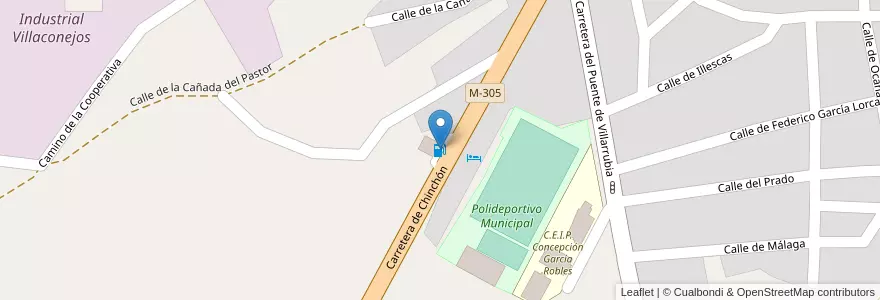 Mapa de ubicacion de REPSOL en 西班牙, Comunidad De Madrid, Comunidad De Madrid, Las Vegas, Villaconejos.