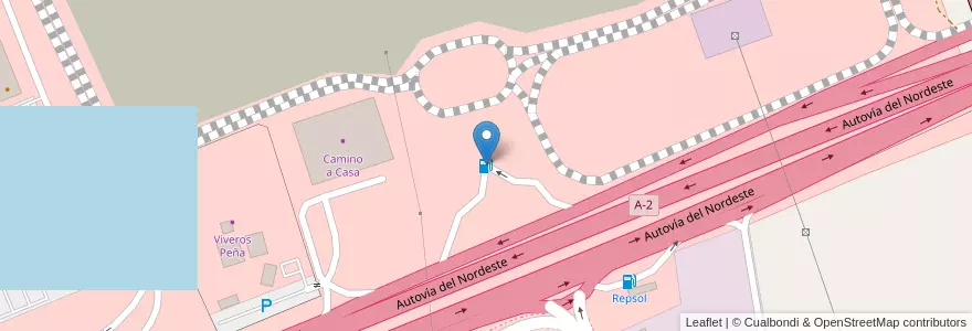 Mapa de ubicacion de Repsol en Spanien, Autonome Gemeinschaft Madrid, Autonome Gemeinschaft Madrid, Área Metropolitana De Madrid Y Corredor Del Henares, San Fernando De Henares.