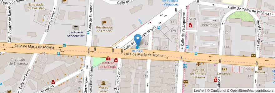 Mapa de ubicacion de REPSOL en スペイン, マドリード州, Comunidad De Madrid, Área Metropolitana De Madrid Y Corredor Del Henares, Madrid.