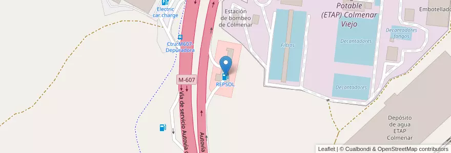 Mapa de ubicacion de REPSOL en Spanje, Comunidad De Madrid, Comunidad De Madrid, Cuenca Alta Del Manzanares, Colmenar Viejo.