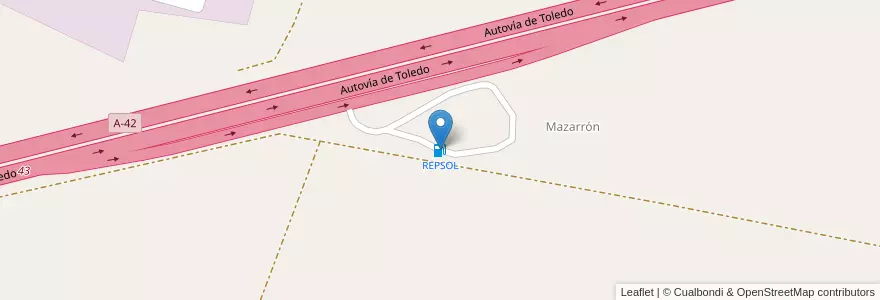 Mapa de ubicacion de REPSOL en اسپانیا, Castilla-La Mancha, Toledo, La Sagra, Yuncos.