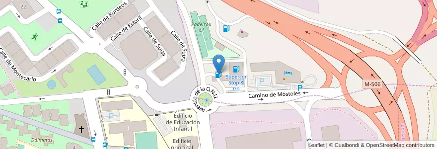 Mapa de ubicacion de REPSOL en スペイン, マドリード州, Comunidad De Madrid, Área Metropolitana De Madrid Y Corredor Del Henares, Móstoles, Alcorcón.