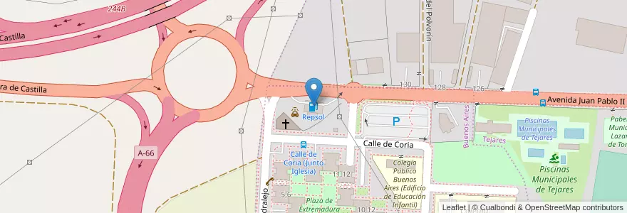 Mapa de ubicacion de Repsol en Spanien, Kastilien Und León, Salamanca, Campo De Salamanca, Salamanca.