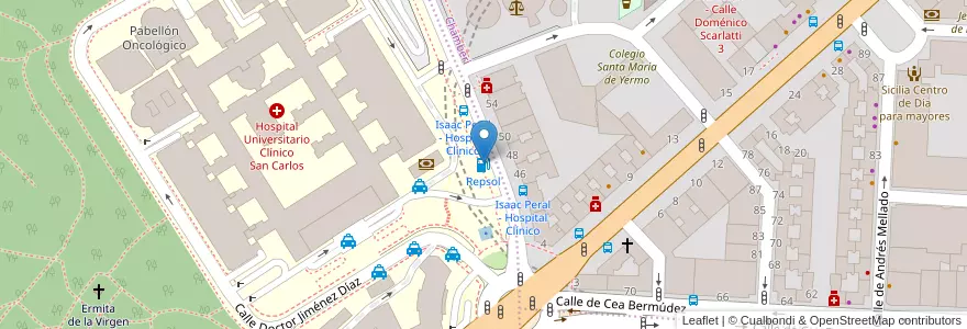 Mapa de ubicacion de Repsol en Spagna, Comunidad De Madrid, Comunidad De Madrid, Área Metropolitana De Madrid Y Corredor Del Henares, Madrid.