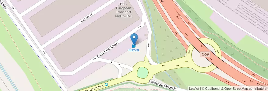Mapa de ubicacion de REPSOL en Spanien, Katalonien, Barcelona, Vallès Occidental, Santa Perpètua De Mogoda.