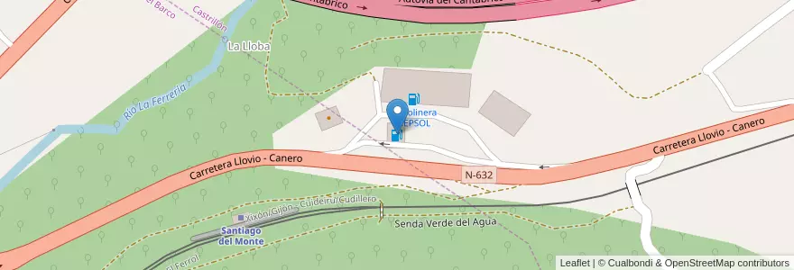 Mapa de ubicacion de Repsol en 스페인, 아스투리아스, 아스투리아스, Castrillón.