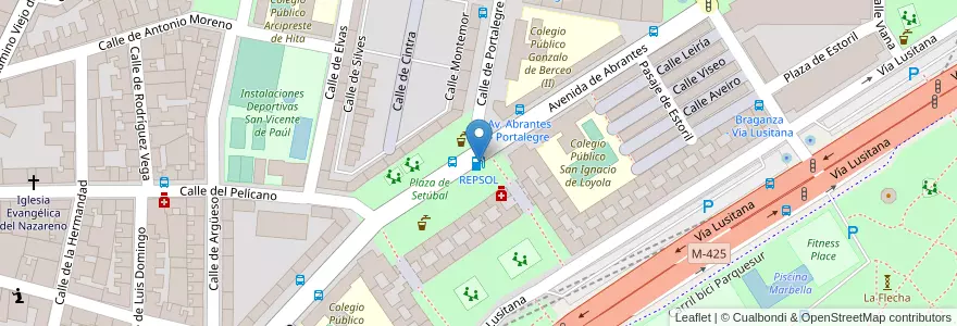 Mapa de ubicacion de REPSOL en Spanje, Comunidad De Madrid, Comunidad De Madrid, Área Metropolitana De Madrid Y Corredor Del Henares, Madrid.