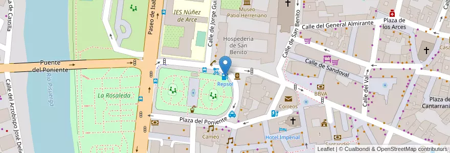 Mapa de ubicacion de Repsol en Spanien, Kastilien Und León, Valladolid, Valladolid.