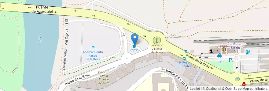Mapa de ubicacion de Repsol en スペイン, カスティーリャ＝ラ・マンチャ州, Toledo, Toledo, Toledo.
