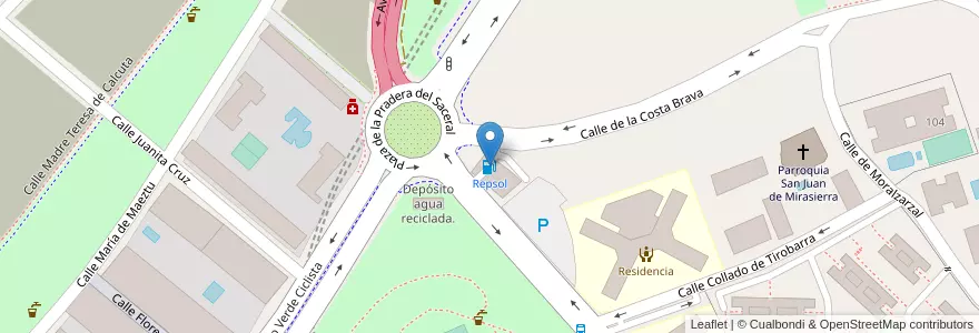 Mapa de ubicacion de Repsol en Spanje, Comunidad De Madrid, Comunidad De Madrid, Área Metropolitana De Madrid Y Corredor Del Henares, Madrid.