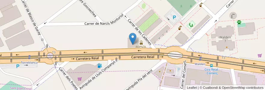 Mapa de ubicacion de REPSOL en Espanha, Catalunha, Barcelona, Baix Llobregat, Sant Just Desvern.