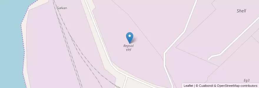 Mapa de ubicacion de Repsol YPF en アルゼンチン, ブエノスアイレス州, Partido De Bahía Blanca, Ingeniero White.