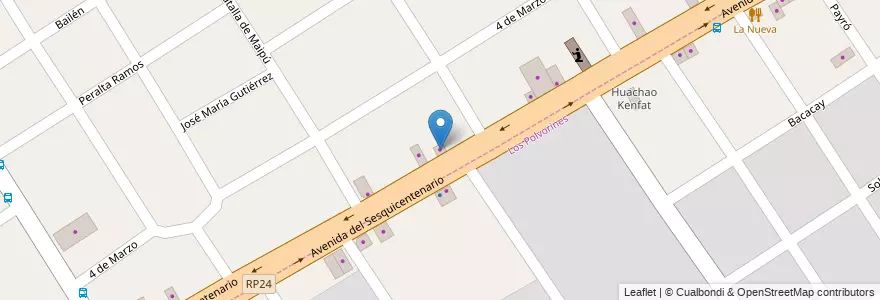 Mapa de ubicacion de Repuestos Redondo en アルゼンチン, ブエノスアイレス州, Partido De Malvinas Argentinas, Los Polvorines.