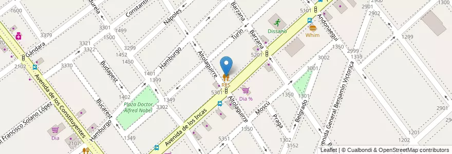 Mapa de ubicacion de RES, Parque Chas en آرژانتین, Ciudad Autónoma De Buenos Aires, Buenos Aires, Comuna 15.
