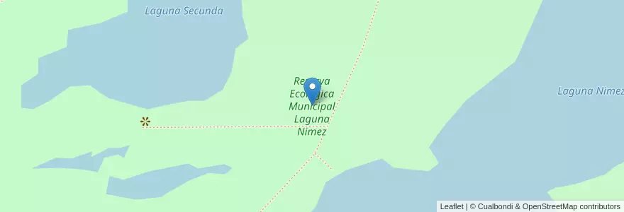 Mapa de ubicacion de Reserva Ecológica Municipal Laguna Nimez en آرژانتین, منطقه ماژلان و جنوبگان شیلی, شیلی, استان سانتا کروس، آرژانتین, Lago Argentino.
