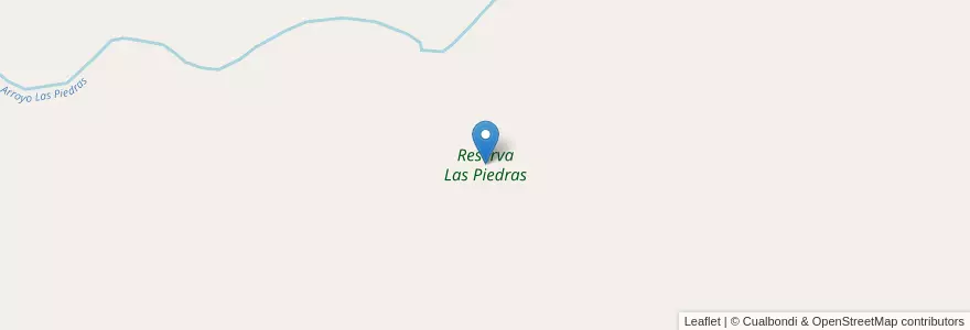 Mapa de ubicacion de Reserva Las Piedras en アルゼンチン, エントレ・リオス州, Departamento Gualeguaychú, Distrito Pehuajó Al Norte.
