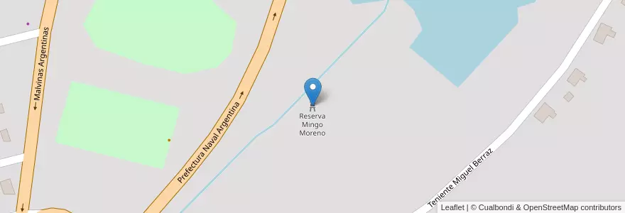 Mapa de ubicacion de Reserva Mingo Moreno en 阿根廷, Departamento Ushuaia, 智利, 火地省, Ushuaia.