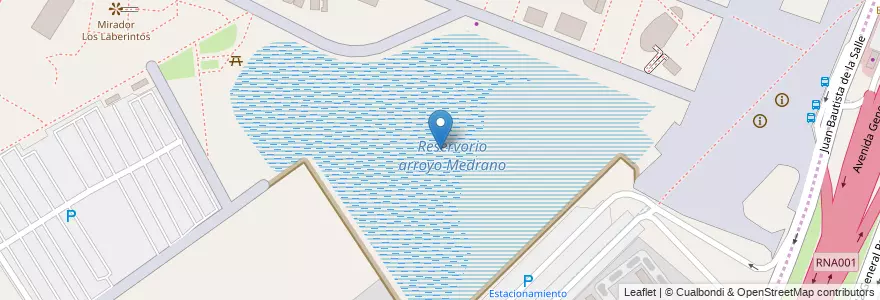 Mapa de ubicacion de Reservorio arroyo Medrano en Argentina, Buenos Aires, Partido De Vicente López, Vicente López.