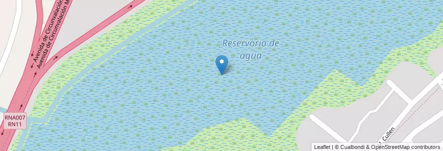 Mapa de ubicacion de Reservorio de agua en Argentina, Santa Fe, Departamento La Capital, Santa Fe Capital, Santa Fe.