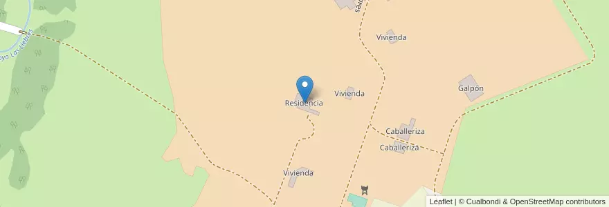 Mapa de ubicacion de Residencia en Argentine, Province De Buenos Aires, Partido De Luján.