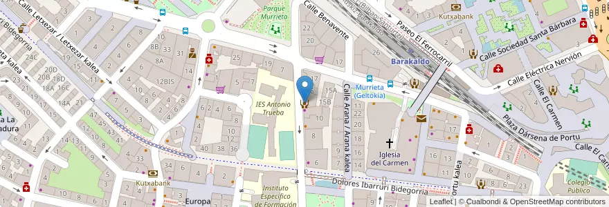 Mapa de ubicacion de Residencia 3ª Edad Iñigo de Loyola en 스페인, Euskadi, Bizkaia, Bilboaldea.
