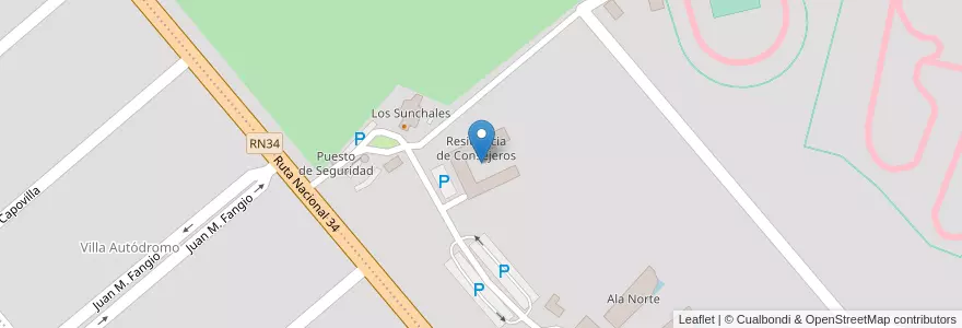 Mapa de ubicacion de Residencia de Consejeros en Argentinië, Santa Fe, Departamento Castellanos, Municipio De Sunchales.