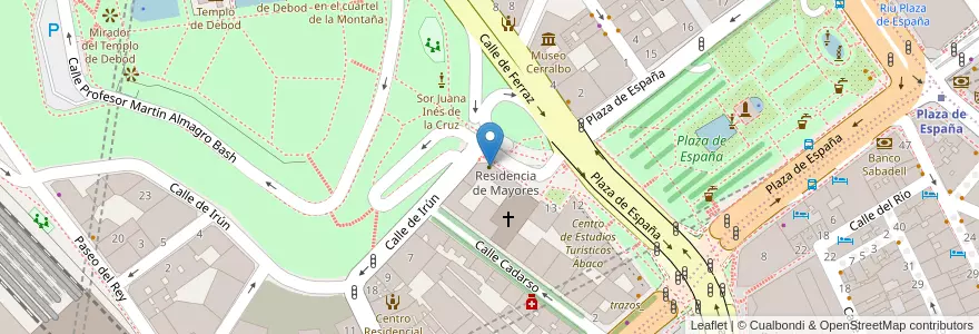 Mapa de ubicacion de Residencia de Mayores Santa Teresa y José en Spagna, Comunidad De Madrid, Comunidad De Madrid, Área Metropolitana De Madrid Y Corredor Del Henares, Madrid.
