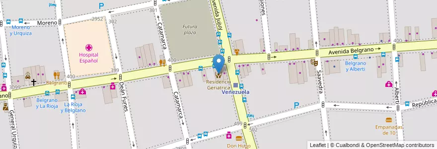 Mapa de ubicacion de Residencia Geriatrica, Balvanera en Argentinien, Ciudad Autónoma De Buenos Aires, Comuna 3, Buenos Aires.