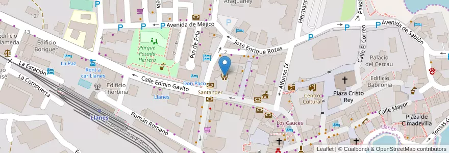 Mapa de ubicacion de Residencia Llanes en Испания.