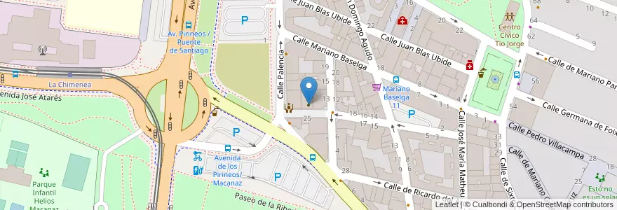 Mapa de ubicacion de Residencia Macanaz en إسبانيا, أرغون, سرقسطة, Zaragoza, سرقسطة.