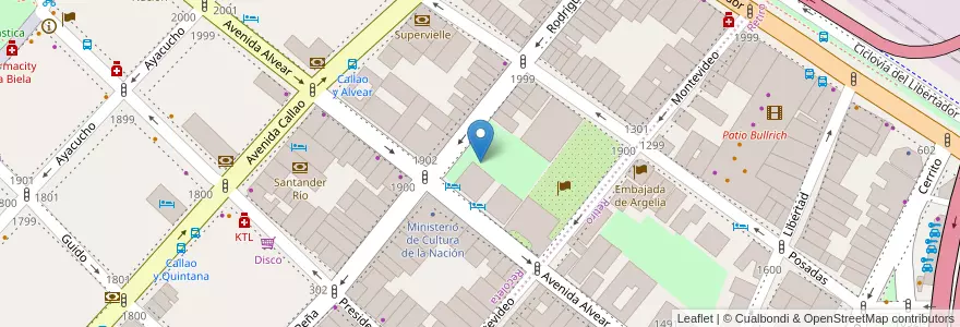 Mapa de ubicacion de Residencia Maguire, Recoleta en Argentinien, Ciudad Autónoma De Buenos Aires, Comuna 1, Buenos Aires.