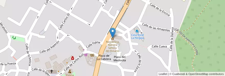 Mapa de ubicacion de Residencia Nuestra Señora del Rosario en Espanha, Comunidade De Madrid, Comunidade De Madrid, Sierra Norte, La Cabrera.