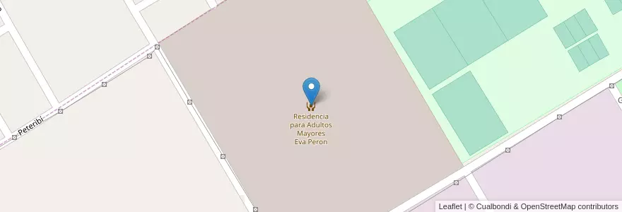 Mapa de ubicacion de Residencia para Adultos Mayores Eva Peron en アルゼンチン, ブエノスアイレス州, Partido De Almirante Brown, Burzaco.