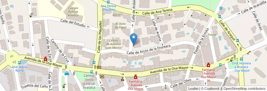 Mapa de ubicacion de Residencia para Mayores Castalia en Spagna, Comunidad De Madrid, Comunidad De Madrid, Área Metropolitana De Madrid Y Corredor Del Henares, Madrid.