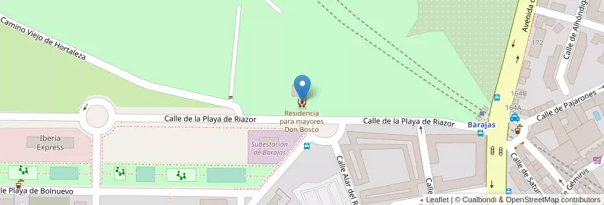 Mapa de ubicacion de Residencia para mayores Don Bosco en 西班牙, Comunidad De Madrid, Comunidad De Madrid, Área Metropolitana De Madrid Y Corredor Del Henares, Madrid.