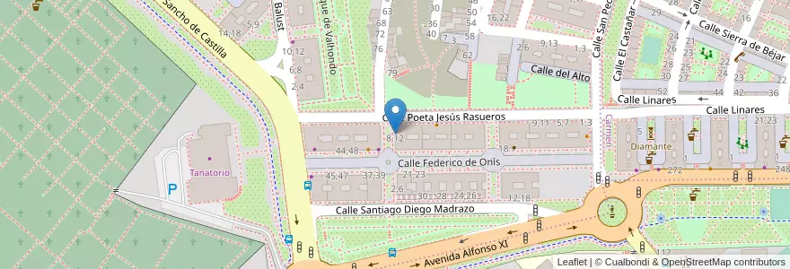 Mapa de ubicacion de Residencia Universitaria Plaza Mayor en 西班牙, Castilla Y León, Salamanca, Campo De Salamanca, Salamanca.