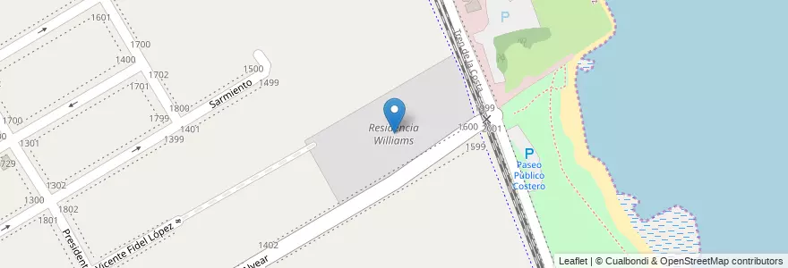 Mapa de ubicacion de Residencia Williams en Argentina, Partido De San Isidro.
