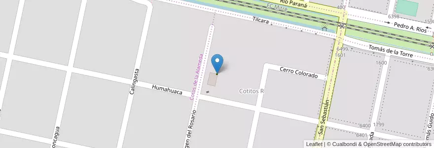 Mapa de ubicacion de Residencial Alameda en Argentine, Santa Fe, Departamento San Lorenzo, Municipio De Roldán, Roldán.