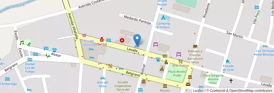 Mapa de ubicacion de Residencial Frami en الأرجنتين, Jujuy, Departamento Tilcara, Municipio De Tilcara.